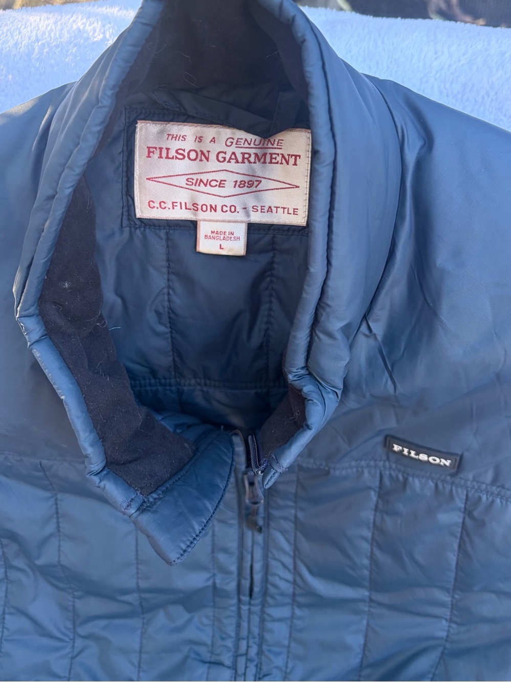 Filson Men's Navy Puffer Jacket